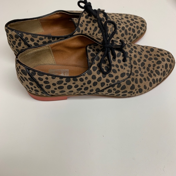 DV Leopard Suede Lace Up Loafers Red Bottoms - Picture 8 of 8